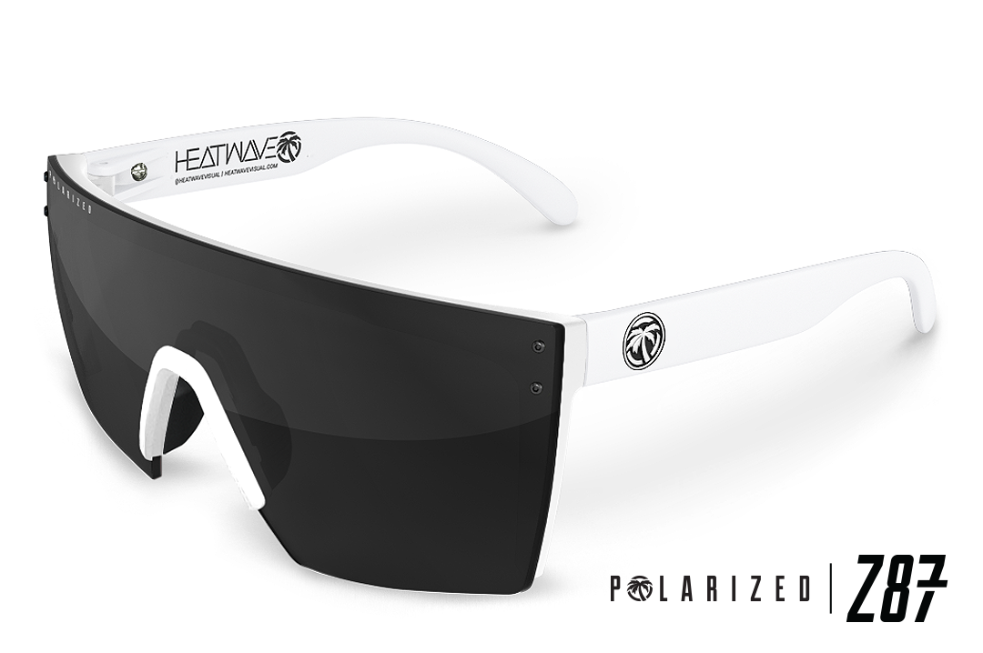 Heatwave Lazer Face: Polarized White Frame/Black Z.87