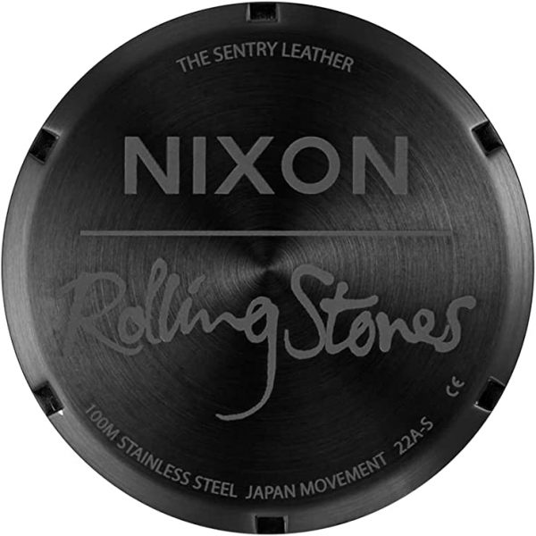 Nixon x Rolling Stones Sentry Leather - All Black - Image 5