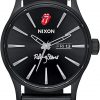 Nixon x Rolling Stones Sentry Leather - All Black - Image 2