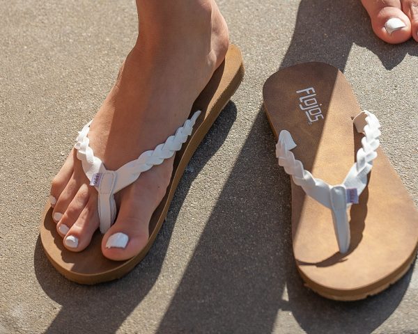 Flojos Women's Navida Sandal - White/Tan - Image 3