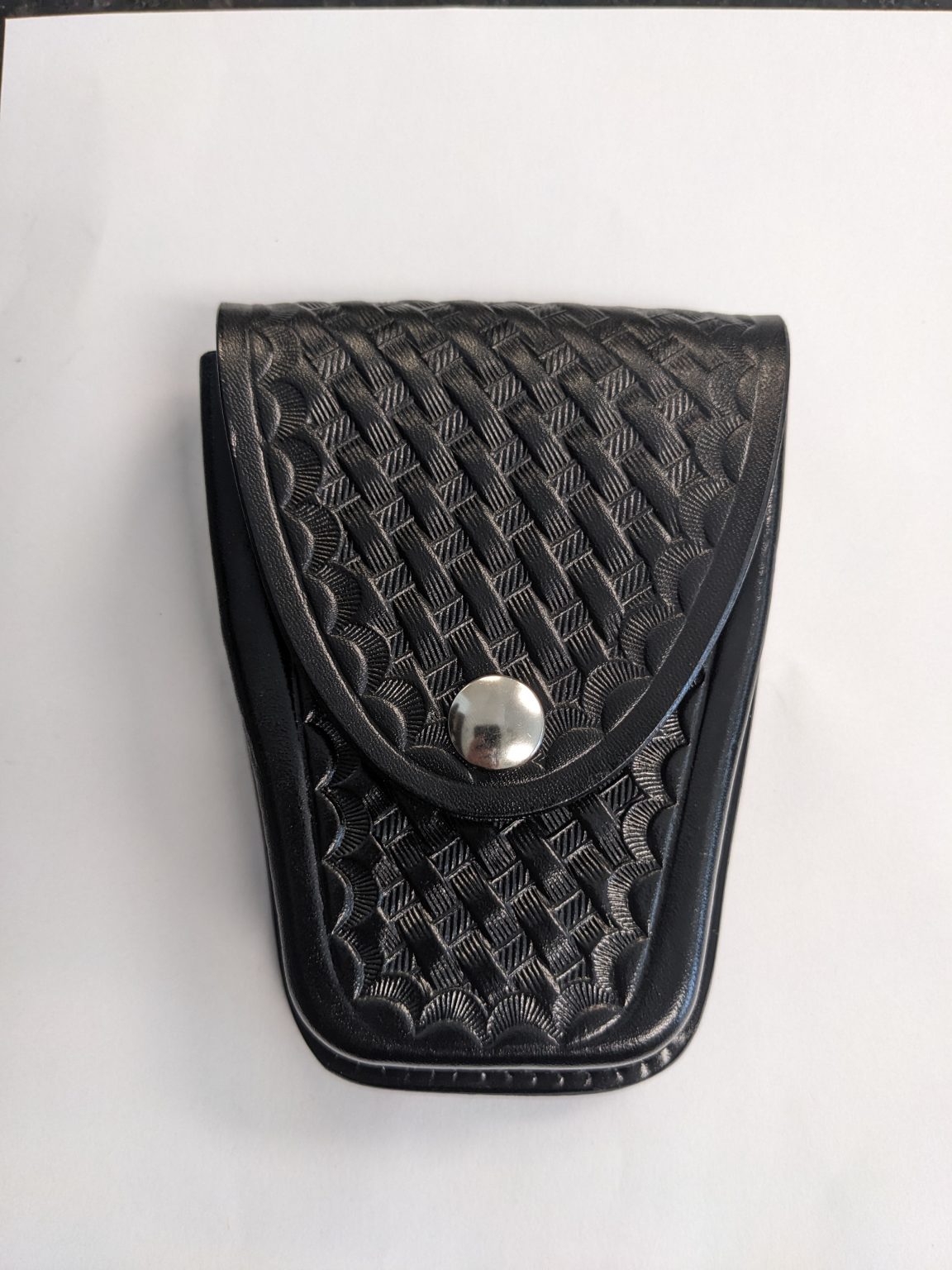 Dutyman Leather Handcuff Case Basketweave Halby's