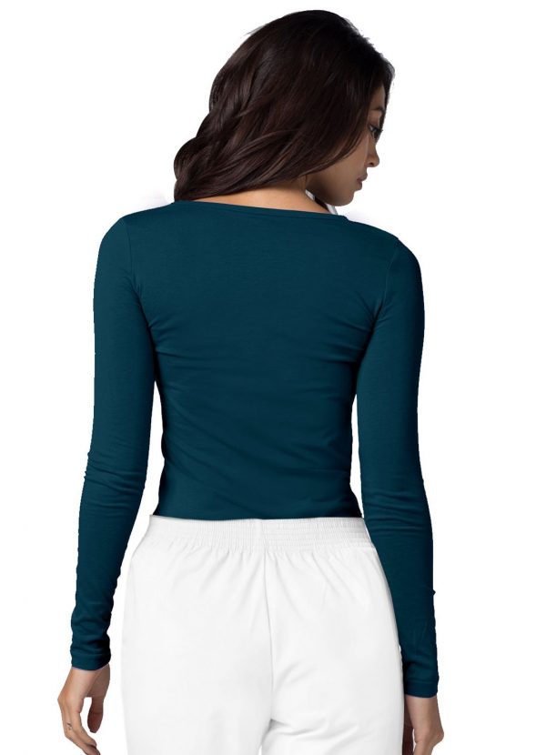 Adar Long Sleeve Comfort Tee - Caribbean Blue - Image 2