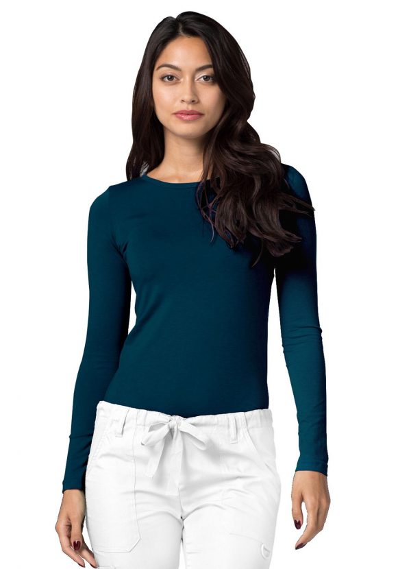 Adar Long Sleeve Comfort Tee - Caribbean Blue
