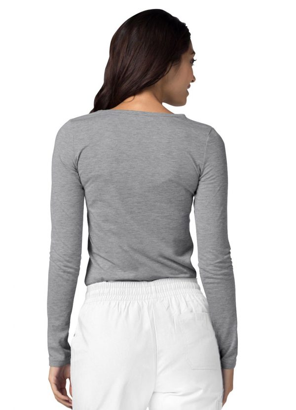 Adar Long Sleeve Comfort Tee - Dark Marl Gray - Image 2