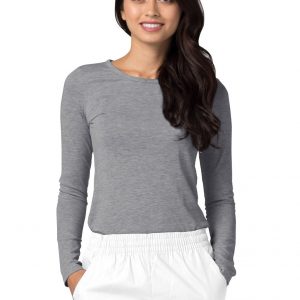 Adar Long Sleeve Comfort Tee - Dark Marl Gray