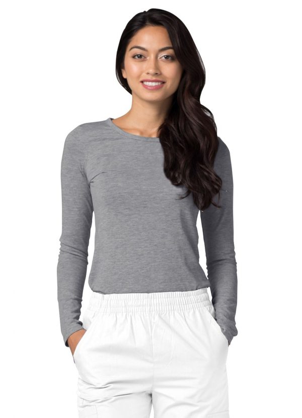 Adar Long Sleeve Comfort Tee - Dark Marl Gray