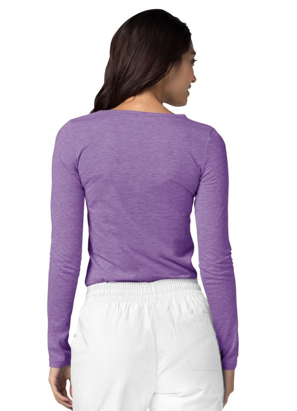 Adar Long Sleeve Comfort Tee - Heather Purple - Image 2