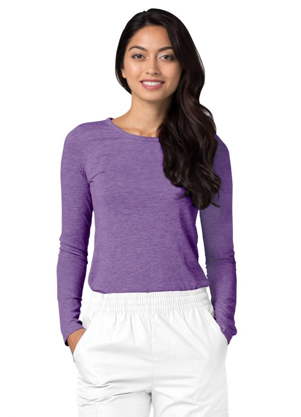 Adar Long Sleeve Comfort Tee - Heather Purple
