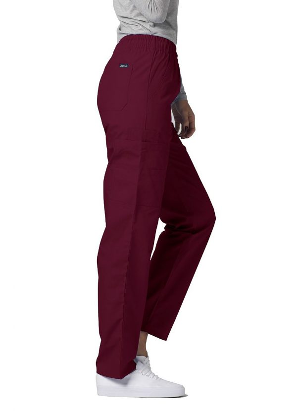 Adar Multipocket Cargo Pants - Burgandy - Image 3