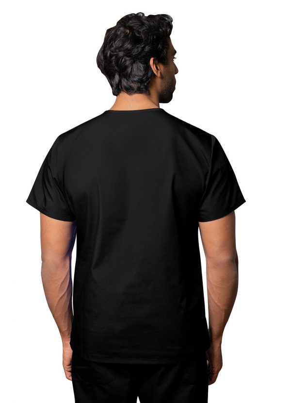 Adar Unisex V-Neck Tunic 3 Pocket - Black - Image 2