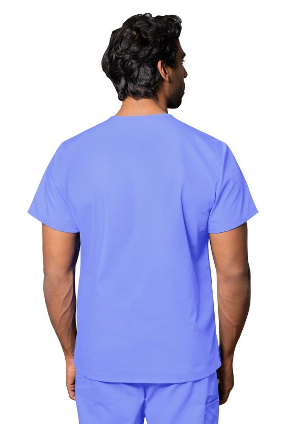Adar Unisex V-Neck Tunic 3 Pocket - Ceil Blue - Image 2
