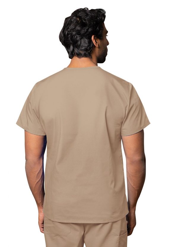 Adar Unisex V-Neck Tunic 3 Pocket - Khaki - Image 3