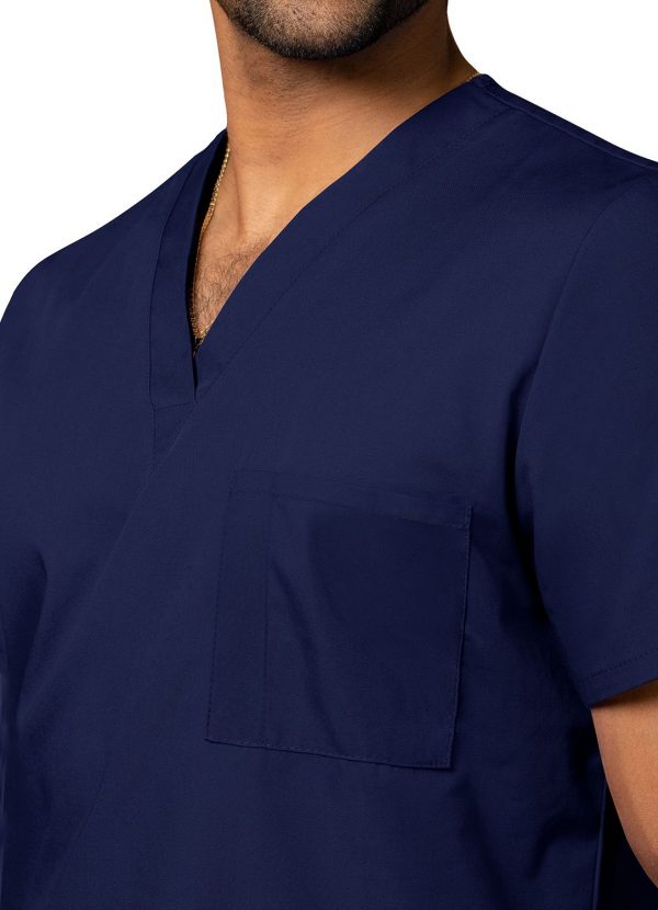 Adar Unisex V-Neck Tunic 3 Pocket - Navy - Image 4