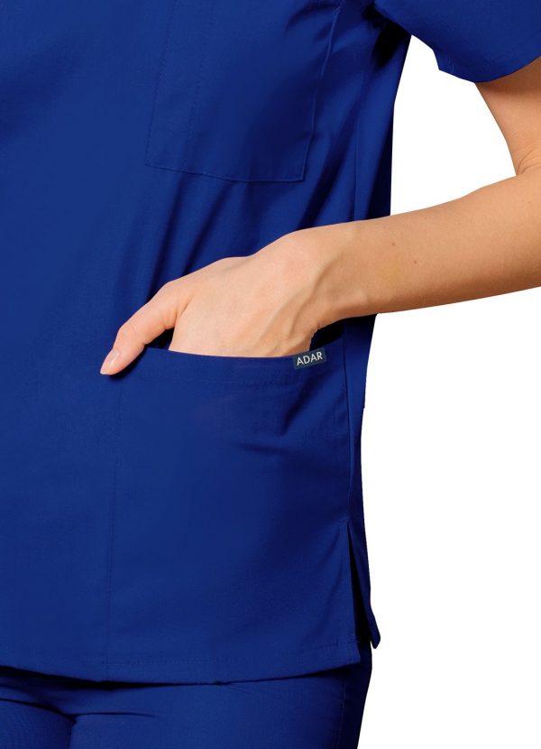 Adar Unisex V-Neck Tunic 3 Pocket - Royal Blue - Image 3