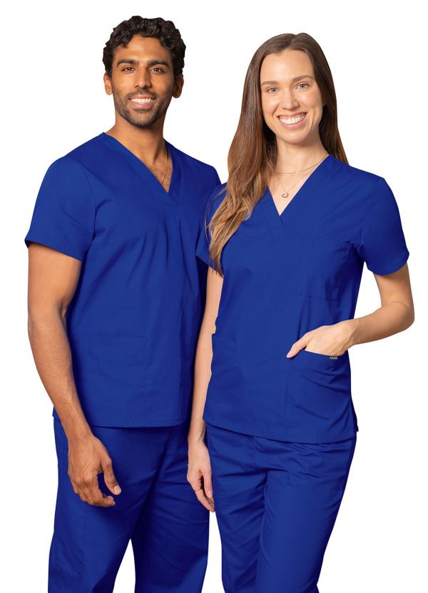Adar Unisex V-Neck Tunic 3 Pocket - Royal Blue