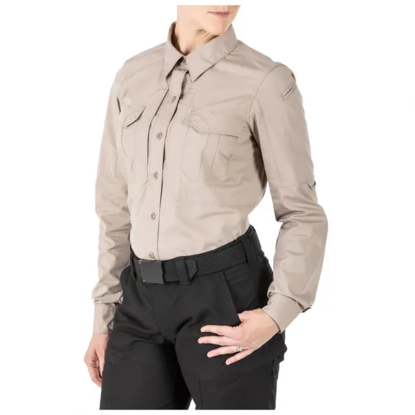 WOMEN'S 5.11 STRYKE LONG SLEEVE SHIRT - Tan - Image 2