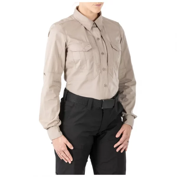 WOMEN'S 5.11 STRYKE LONG SLEEVE SHIRT - Tan - Image 3
