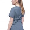 Adar Womens Elevated V-neck Scrub Top - Heather Navy - Image 2