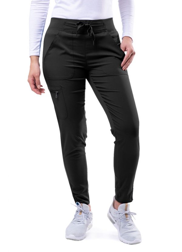 Adar Women's Pro Scrub Bottoms - Black