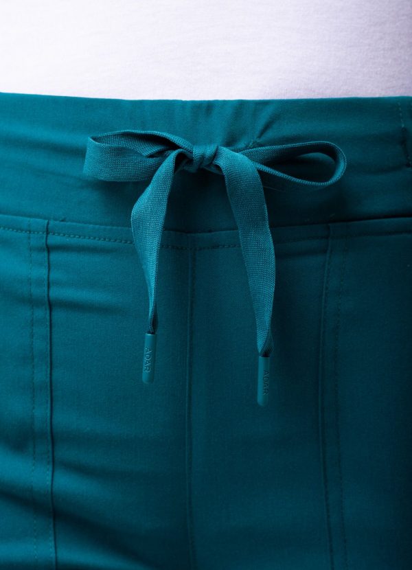 Adar Women's Pro Scrub Bottoms - Caribbean Blue - Image 4