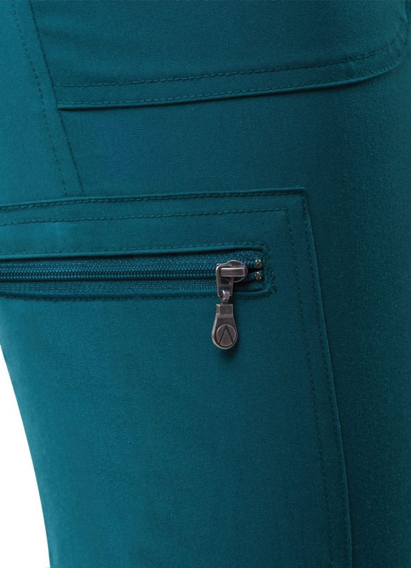 Adar Women's Pro Scrub Bottoms - Caribbean Blue - Image 3