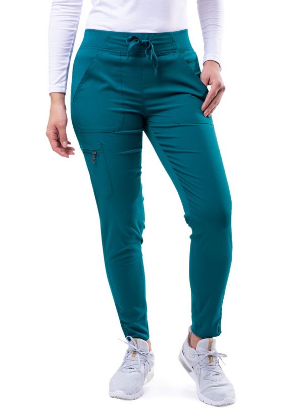 Adar Women's Pro Scrub Bottoms - Caribbean Blue