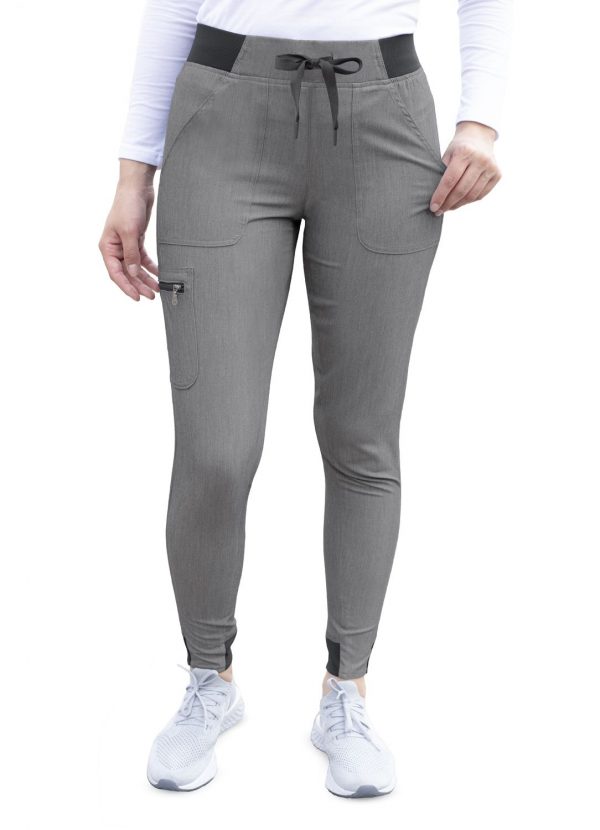 Adar Women's Pro Scrub Bottoms - Heather Grey