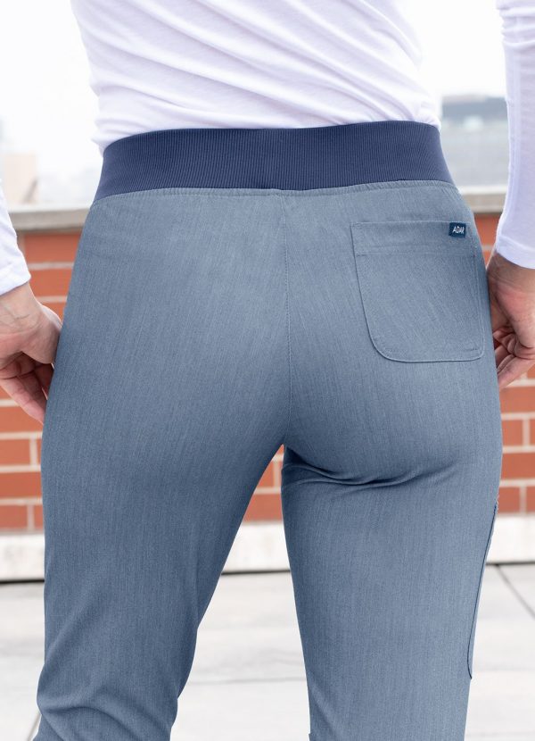 Adar Women's Pro Scrub Bottoms - Heather Navy - Image 3