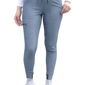 Adar Women's Pro Scrub Bottoms - Heather Navy