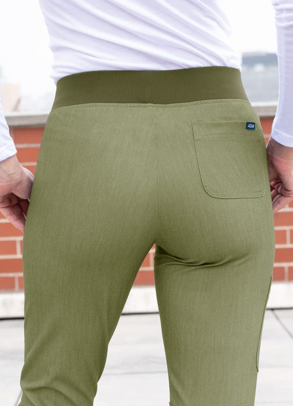 Adar Women's Pro Scrub Bottoms - Heather Olive - Image 3
