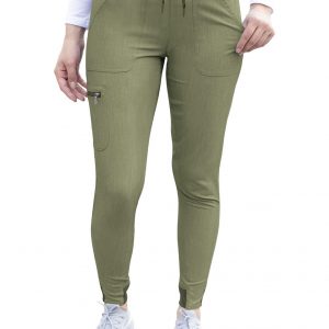 Adar Women's Pro Scrub Bottoms - Heather Olive