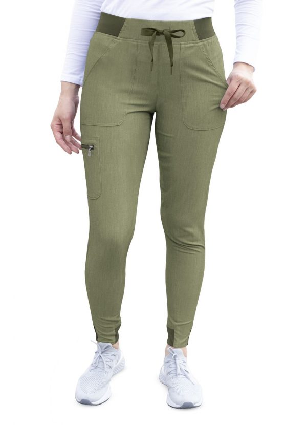 Adar Women's Pro Scrub Bottoms - Heather Olive