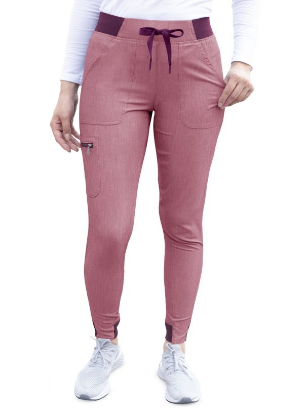 Adar Women's Pro Scrub Bottoms - Heather Wine