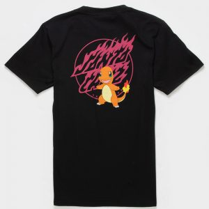 SANTA CRUZ x Pokémon Fire Type 1 Youth Tee Black - Charmander