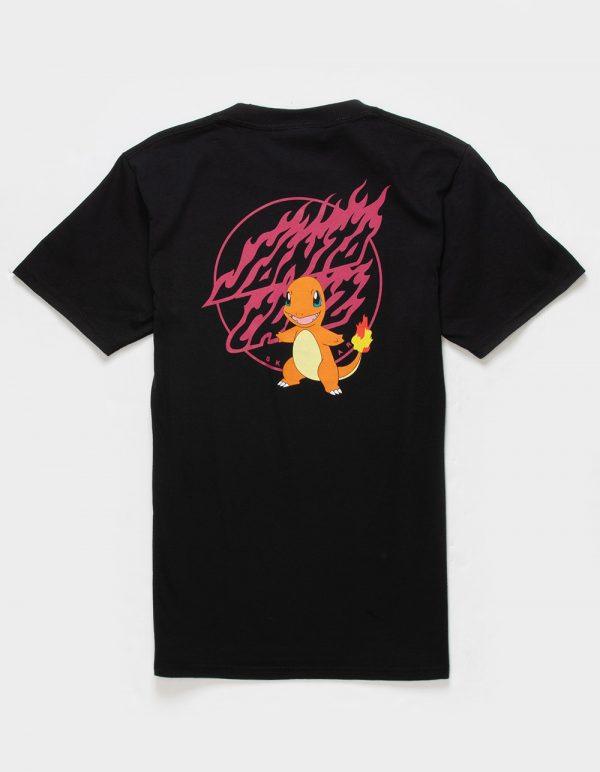 SANTA CRUZ x Pokémon Fire Type 1 Youth Tee Black - Charmander
