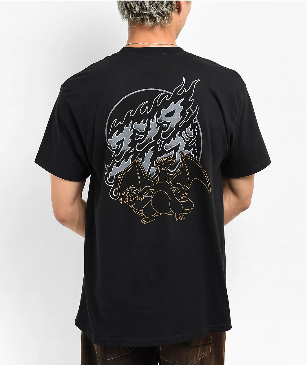 Pokemon & Santa Cruz Fire Type 3 Men’s Black T-Shirt - (Charizard ...