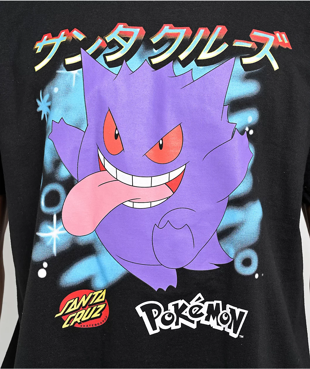 Pokemon Santa Cruz Ghost Type 3 Men s Black T Shirt Gengar Halby s