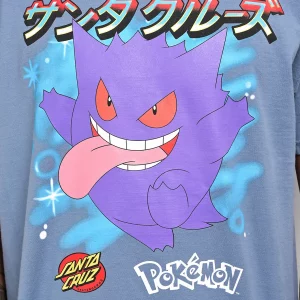Pokemon & Santa Cruz Ghost Type 3 Men's Saltwater T-Shirt - (Gengar)