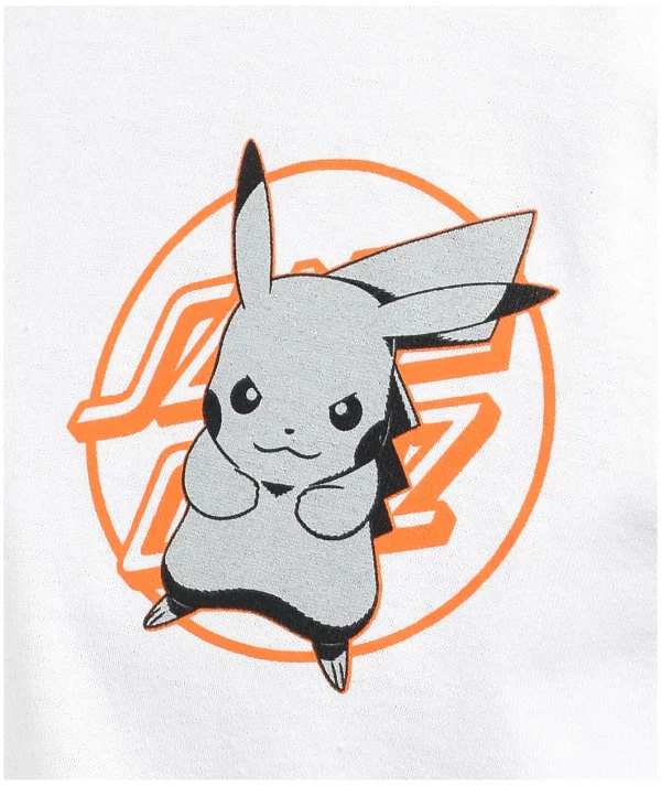 Pokemon & Santa Cruz Pikachu Men's White T-Shirt - Image 3