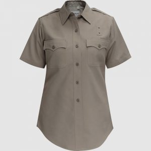 Womens Flying Cross Classic Short Sleeved Shirt - Tan