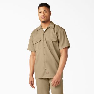 CDCR CSC or SCC Dickies Short Sleeve Work Shirt - Tan