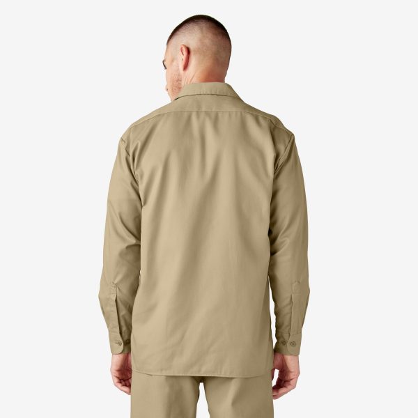 CDCR CSC or SCC Dickies Work Shirt Long Sleeve - Tan - Image 2