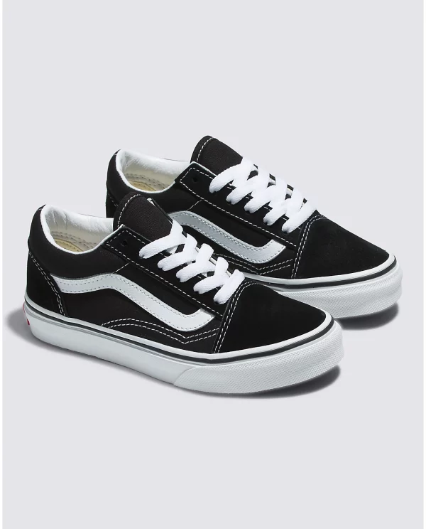 Youth Old Skool Vans - Black & White